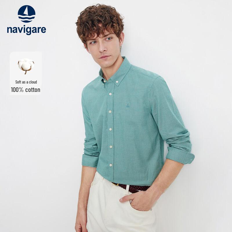 Navigare Men s Long-Sleeve Plaid Shirt L