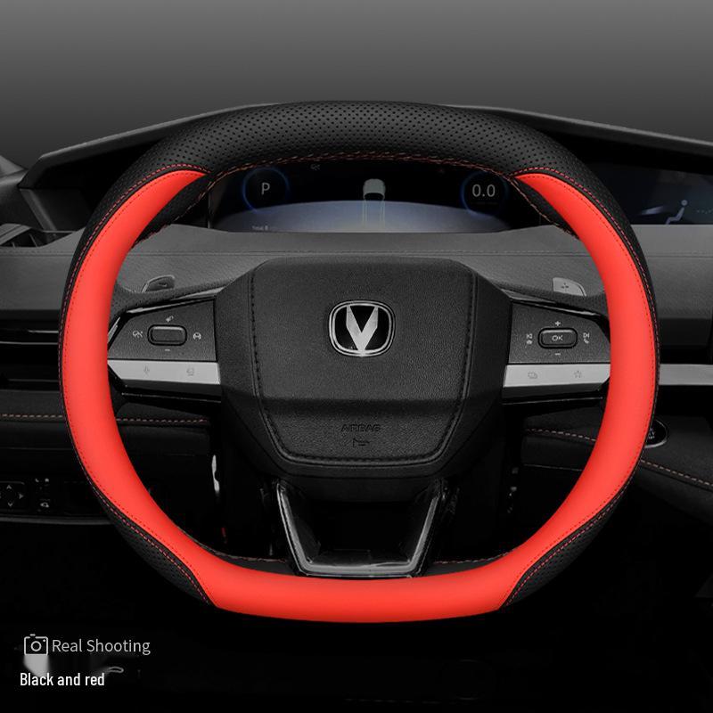 Changan Univ CS55 Plus/Yidav Unik Ultra-Thin Genuine Leather Steering Wheel Cover
