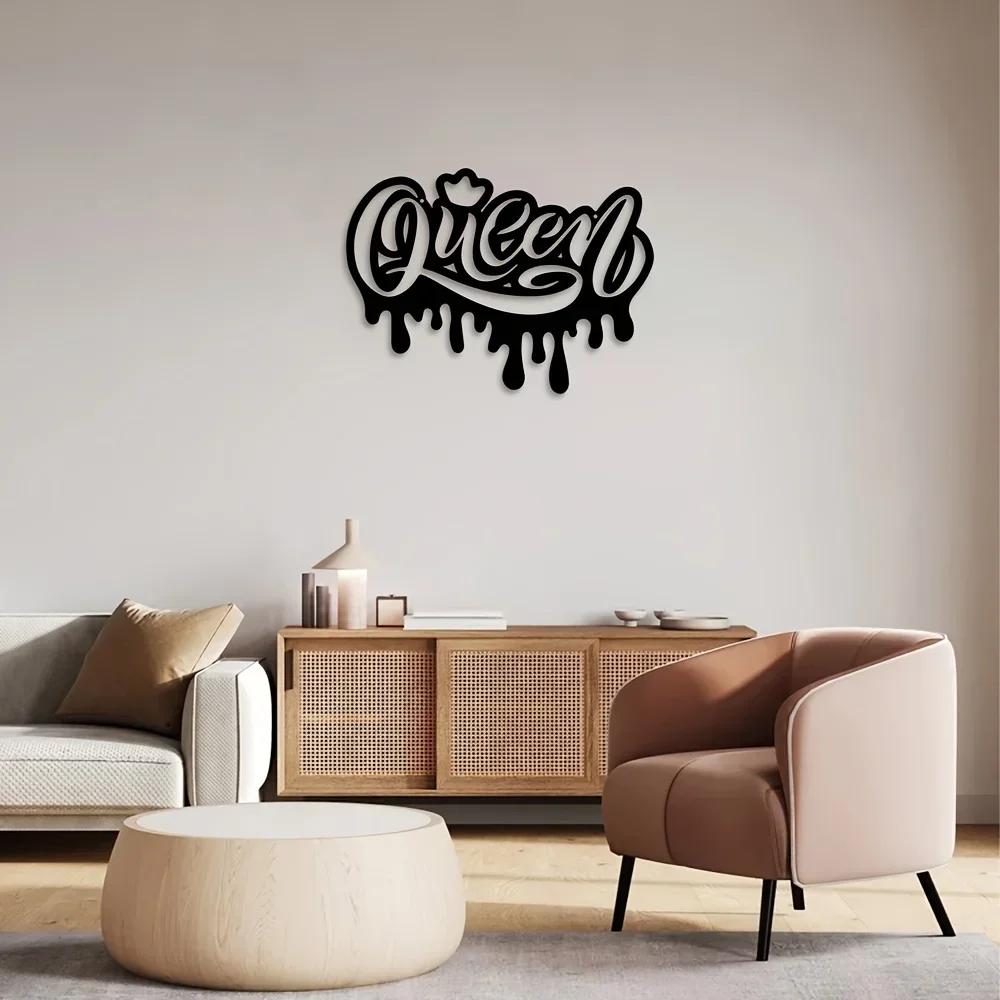 Stunning 1pc Metal Queen Wall Art! Ideal indoor/outdoor decoration for living room,bedroom,and kitchen.The perfect holiday gift.