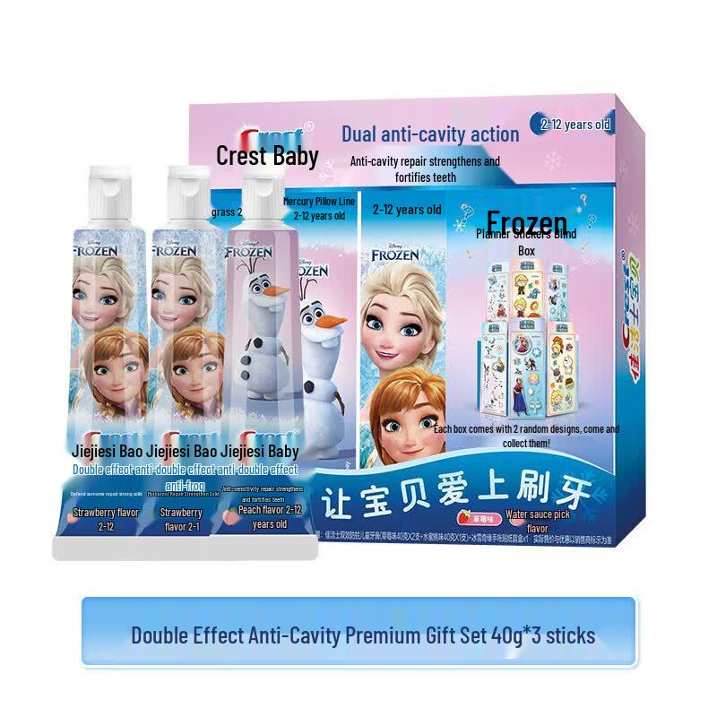 Crest Dual Effect Kids Anti-Cavity Toothpaste 3-Pack Gift Set