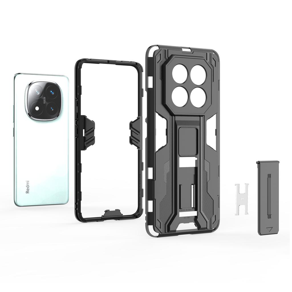 For Xiaomi Redmi Note 14 Pro+ 5G Case PC+TPU Shockproof Phone Cover with Kickstand
