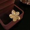 Exaggerated Metal Flower Opening Ring 5 Petals Finger Hand Ring Opening Finger Ring  Party Favors