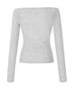 Peullijeunopallou Seni Long Off-Shoulder Top (White Melange)
