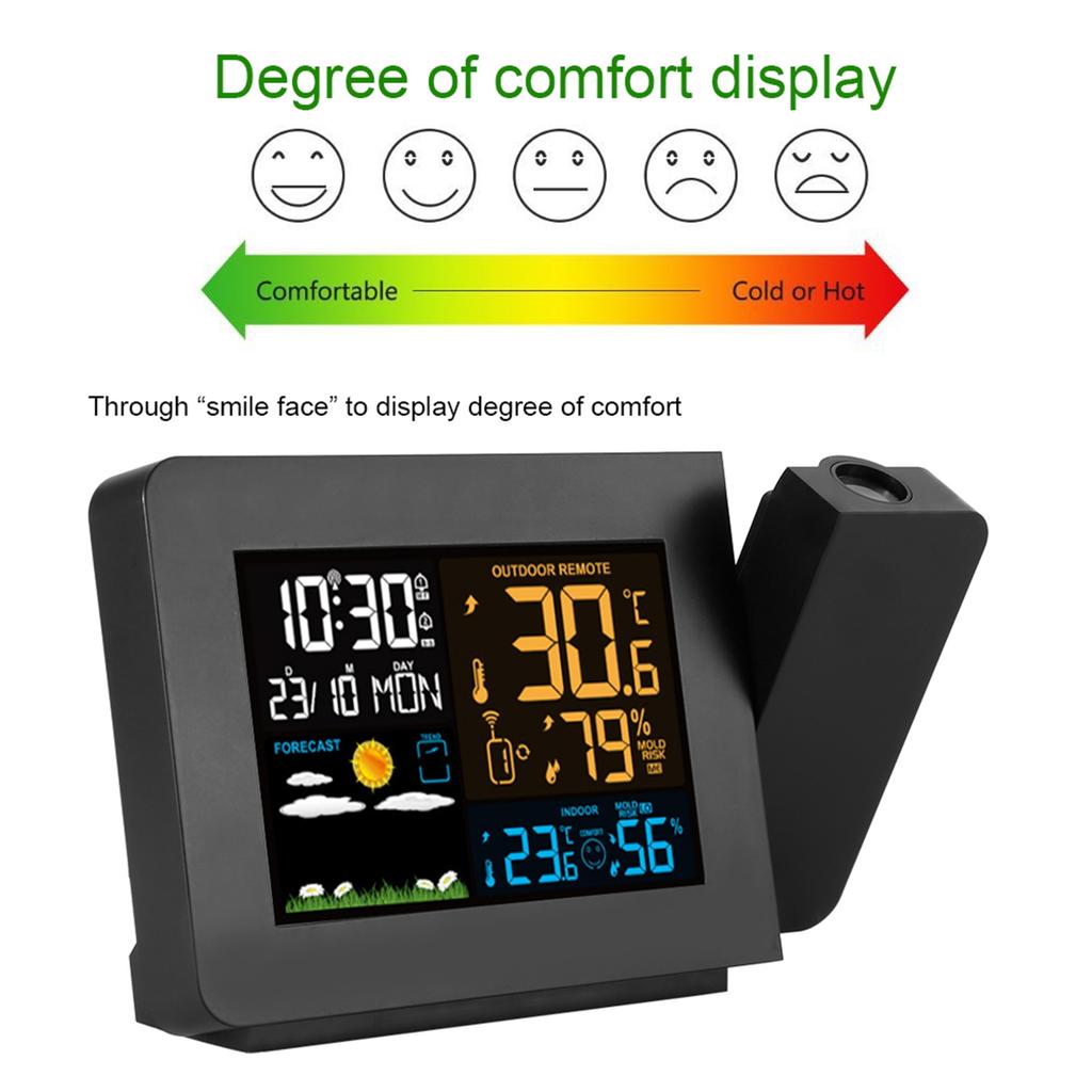 Weather Forecast Electronic Clock Weather Forecast Temperature Detection Projection Alarm Clock Waterproof Digital Clock