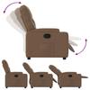 Relaxation Armchair Brown Fabric