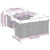 VidaXL Salon de jardin avec coussins 6 pcs beige résine tressée, ensemble de canapés d'extérieur, salon de jardin, ensemble 3326887