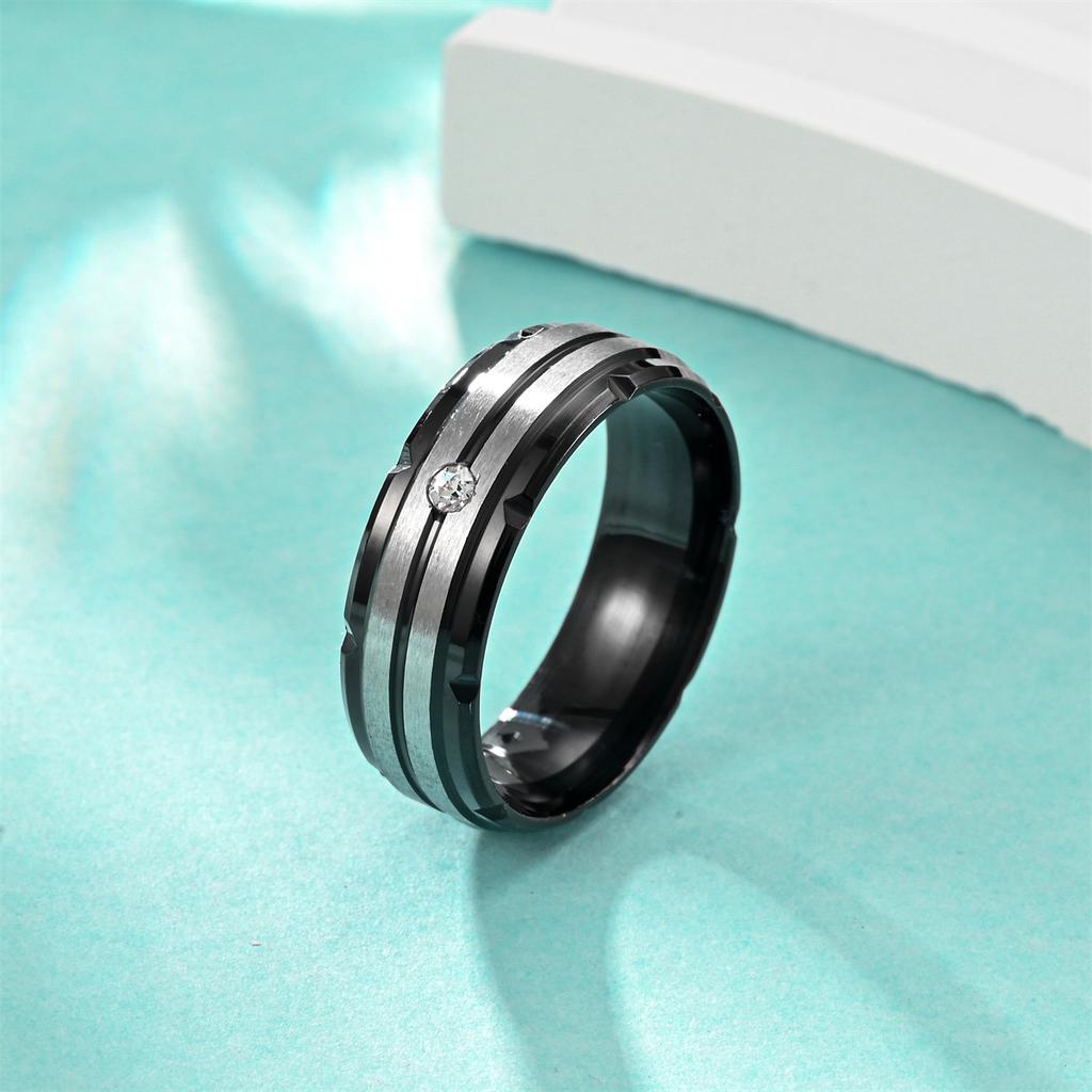 Fashionable and Versatile Men's Light Luxury Simple Temperament Stylish Couple Ring