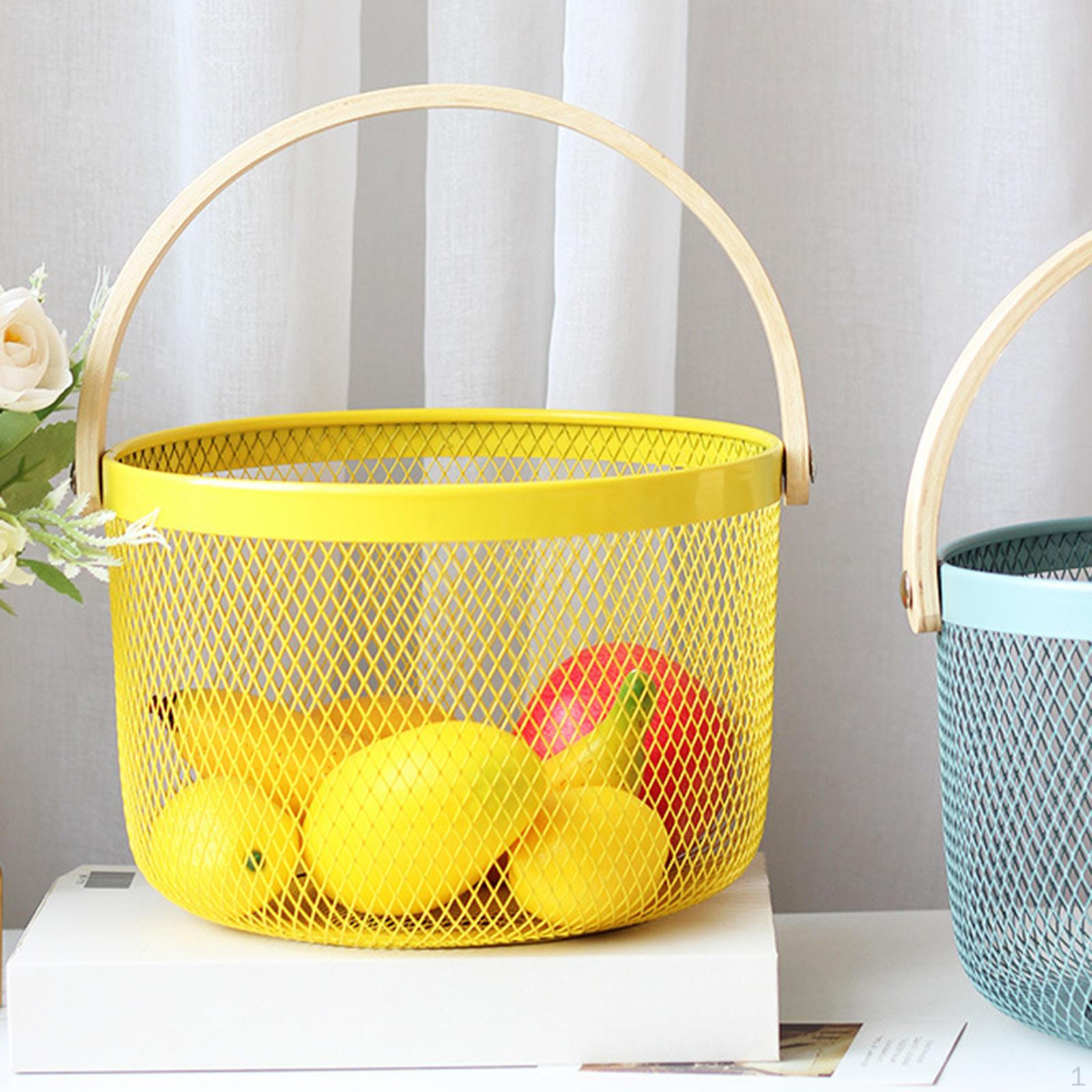 

Корзина, прочный антикоррозийный органайзер для хлеба для детской кладовой, 25x17см Yellow