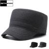 Warm Velvet Flat Top Hat for Men Ear Protection Cold Protection Woolen Cap Casual Men's Thickened Trucker Hat