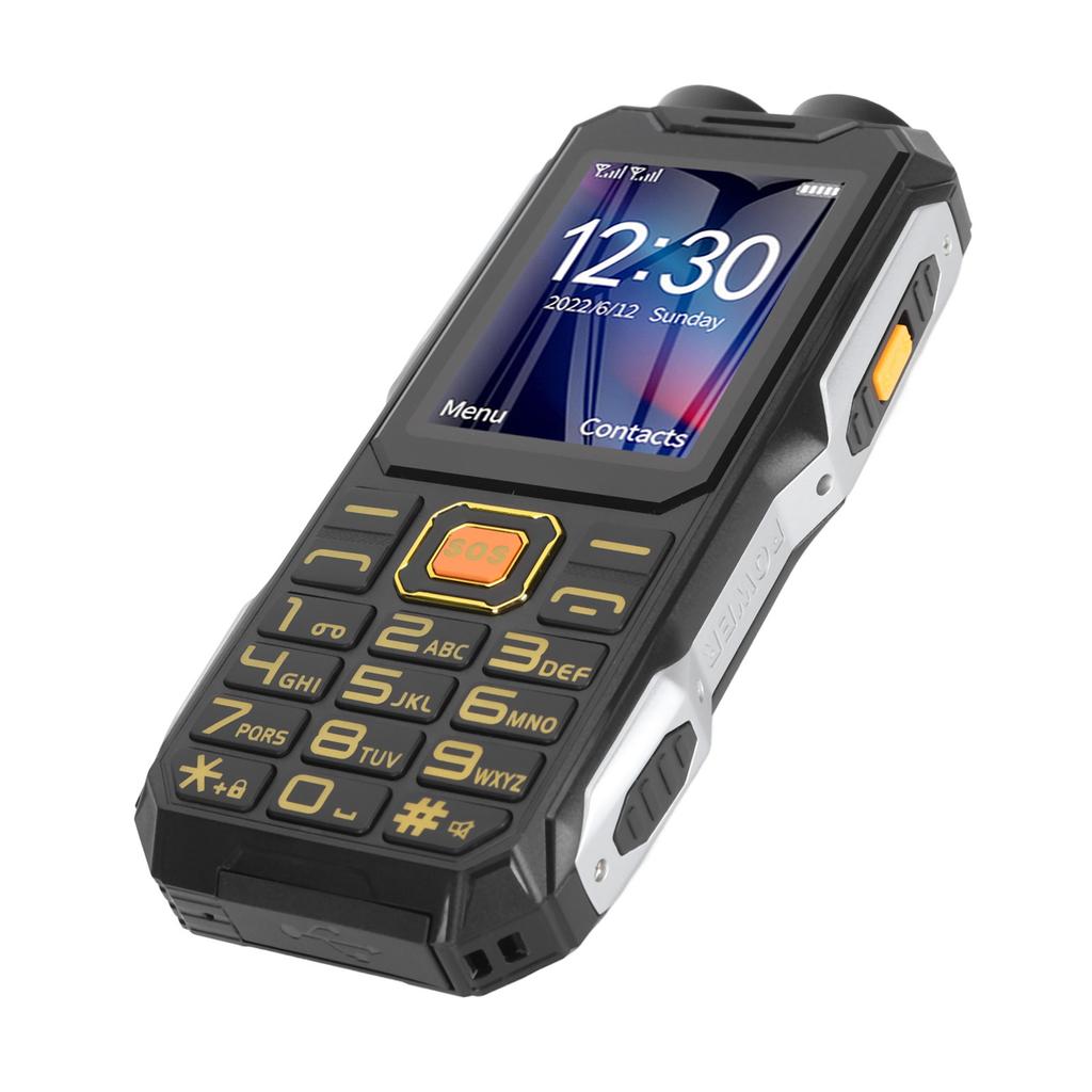 4G Rugged Senior Cell Phone 2.6 Inch Screen Big Button 16800mAh Dual LED Flashlight Dual SIM Dual Standby