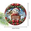Christmas Decoration Sign,indoor Hanging decorations,2D Flat Wooden Products with Christmas Snowman pattern,Christmas Gifts for Friends and Family