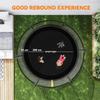8ft Outdoor Trampoline with Enclosure Net, Spring Cover, Black