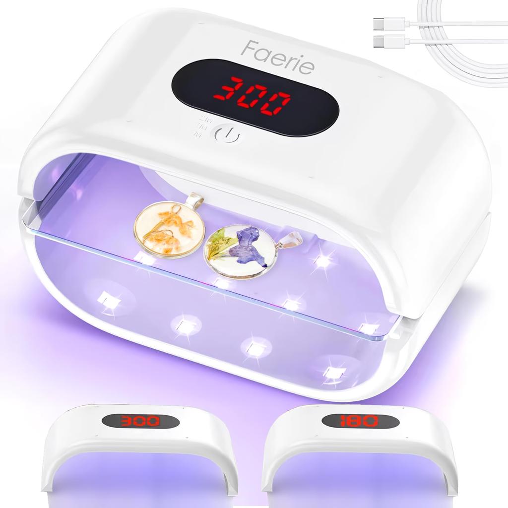 Faerie Resin UV Nail Light with Timer LED Light for Resin and Gel Acrylic USB Ideal for Resin Includes Japanese Instructions Warranty UV/LED Light,