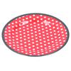 12PCS Salad Plate HighGrade Imitation Porcelain Dinnerware Tableware for Home Use(Red Dot )
