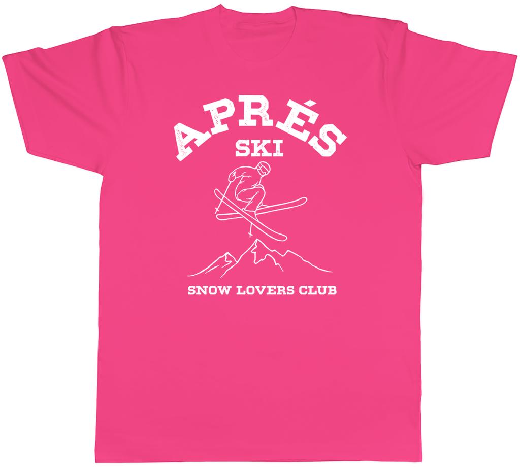 Apres Ski Unisexs TShirt Snow Lovers Club Skiing Tee Gift