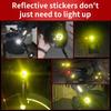 Set of 4 Reflective Bike Stickers Waterproof Designs Bicycles Reflector for Improved Nighttime Riding Safety & Visibility
