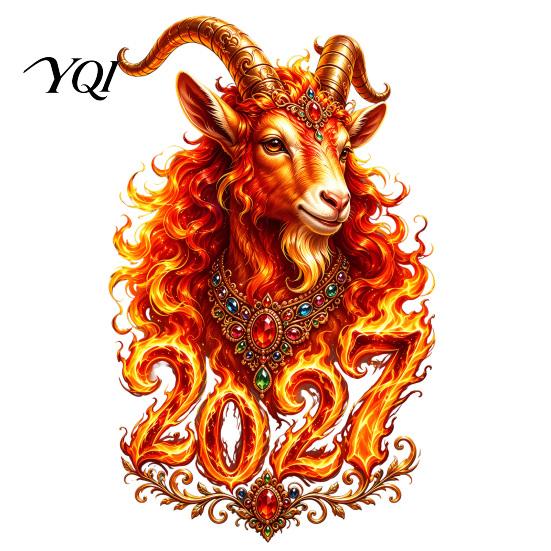 Reusable Window Ornaments Chinese New Year Sticker, 2027 Goat Static Clings, Office Holiday Stickers Lunar Xmas Decor for Home Shop Decoration