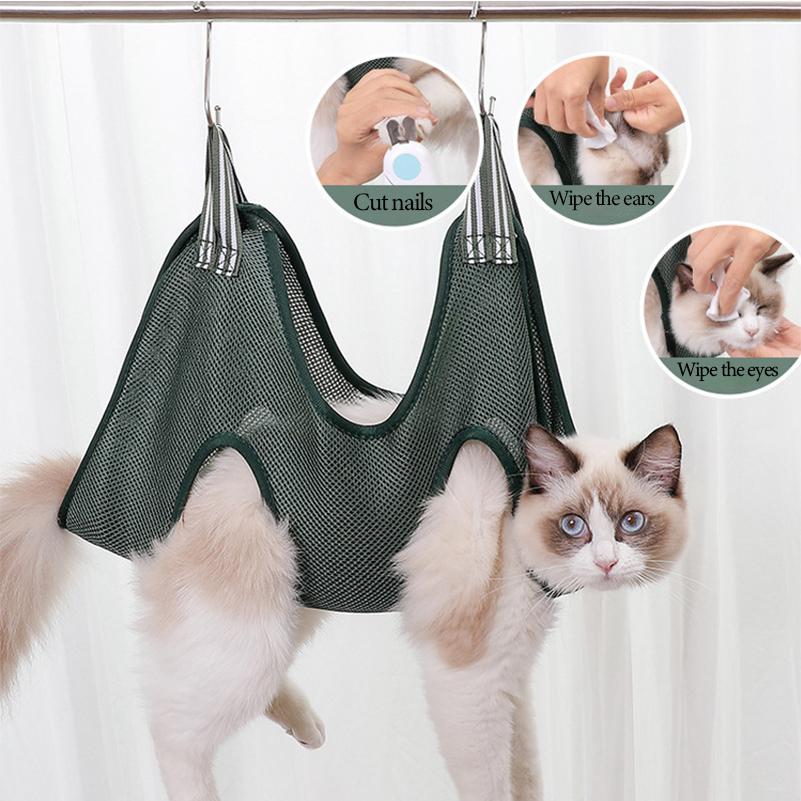 Puppy Grooming Hammock for Smal Medium Dog Cat Hammock Restraint Bag with Nail Clippers Pet Beauty Hammocks Dog Supplies Set