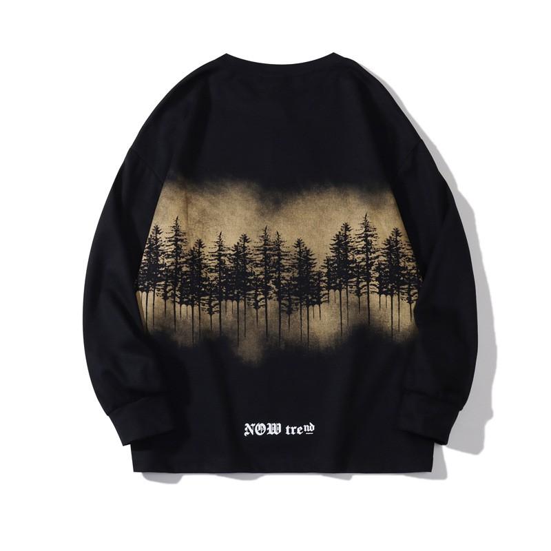 Oversized Streetwear Graphic Print Crewneck Sweatshirt Unisex Loose Fit Long Sleeve Hoodie-Free Pullover Fall