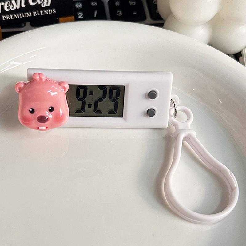 Ceas Electronic Digital Agățat Drăguț Loopy Breloc Rucsac Pandantiv Geantă Ceas Electronic Multifuncțional Ceas Mini Cronometru Cadou