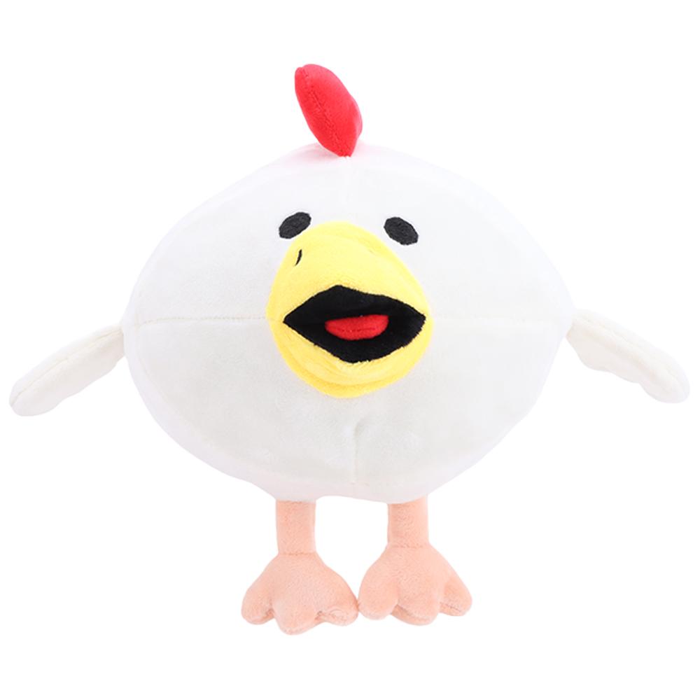 Cute White Chicken Gun Chick Plush Toys Movie Stuffed Animals Cute Soft Stuffed Chook Plush Dolls For Kids Fans Birthday Gifts