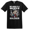 No Man Is An Island Eagle Soldier T Shirt Military Graphic Tee