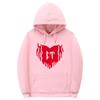 Unisex Oversized Hooded Sweatshirt With Printed Design Ribbed Hem Loose Fit Long Sleeve Cotton Pullover Winter