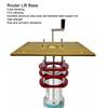 Router Lift Base Aluminum Alloy Stainless Steel 4 Jaw Clamping Router Table Lifting System Base Router Lift Base