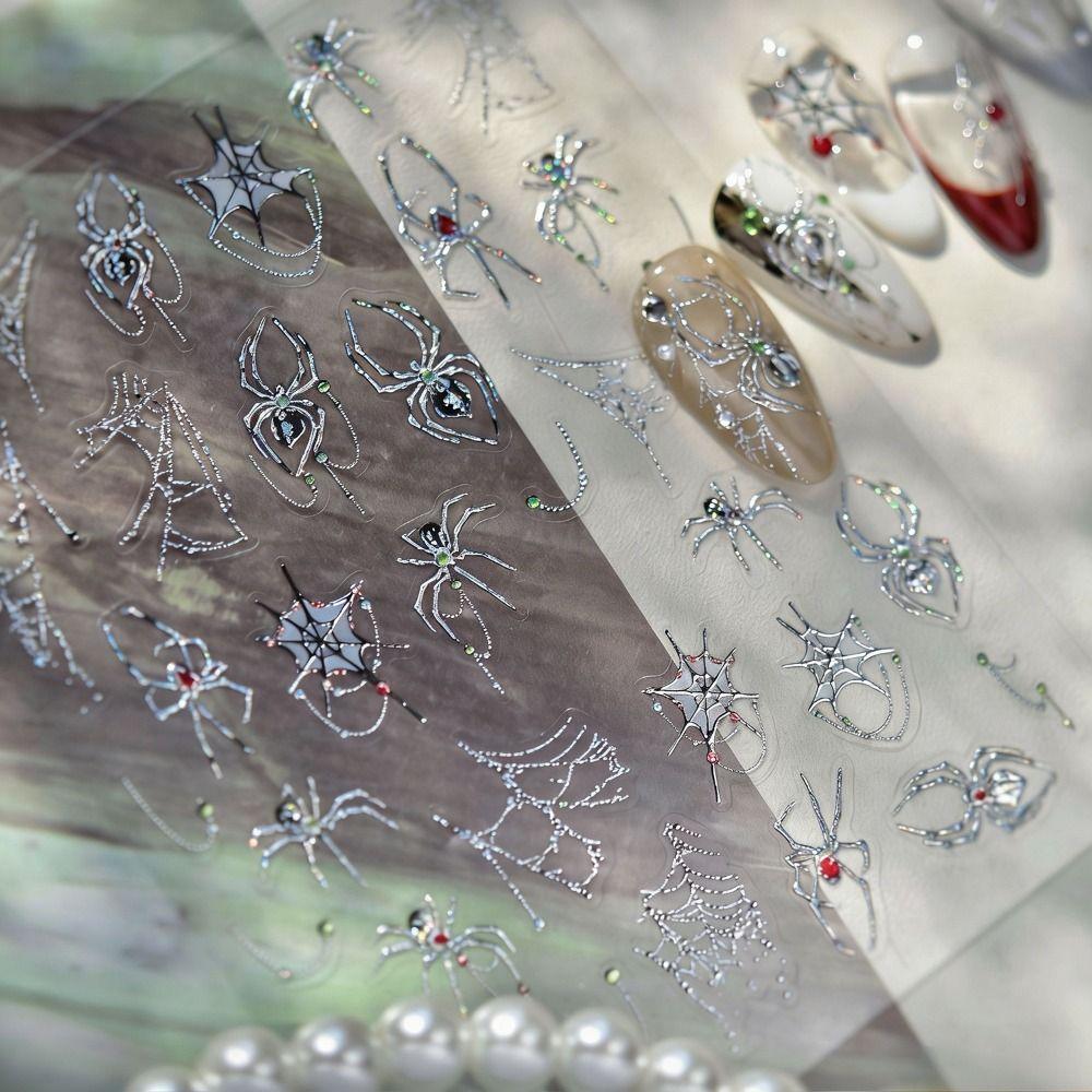 Luxury Self Adhesive Nail Bronzing Spider DIY Manicure Decoration Nail Decals  Manicure DIY