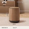 PinHuan Wood Grain Round 15L Flip-Top Trash Can