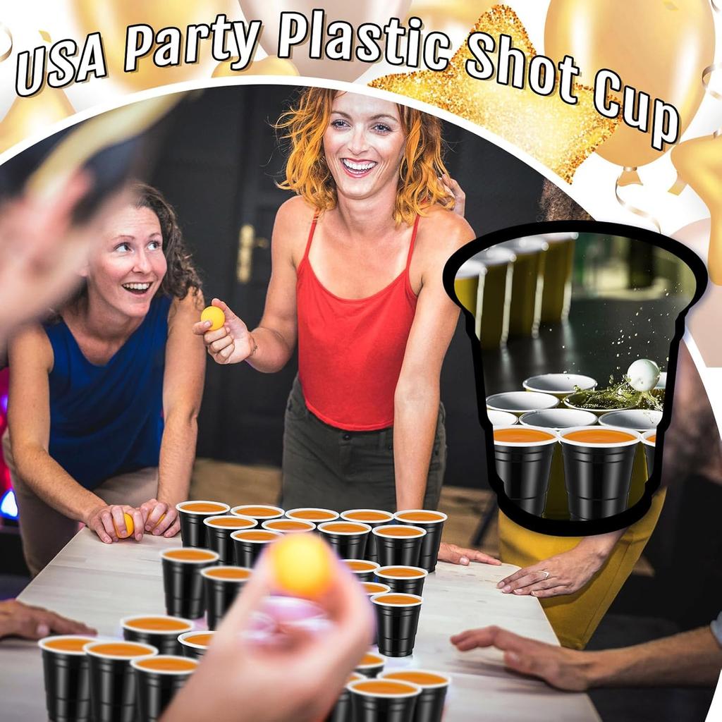 100pcs 2oz Plastic Shot Cups Mini Disposable Shot Glasses Small Party Cups For Wedding Graduation Whiskey Taste Serving Bulk Pac