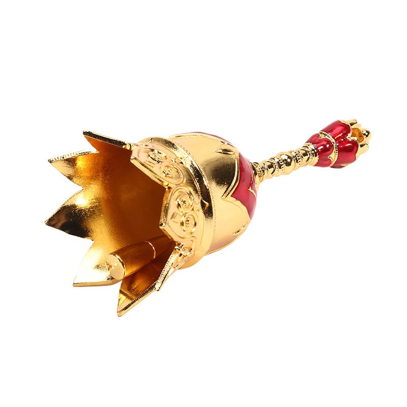 Delikatny Vintage Ręcznie Nakręcany Dzwonek Wielofunkcyjny Dzwonek Treningowy dla Zwierząt Metalowy Dzwonek Do Obsługi na Wesele, Kolację, Boże Narodzenie