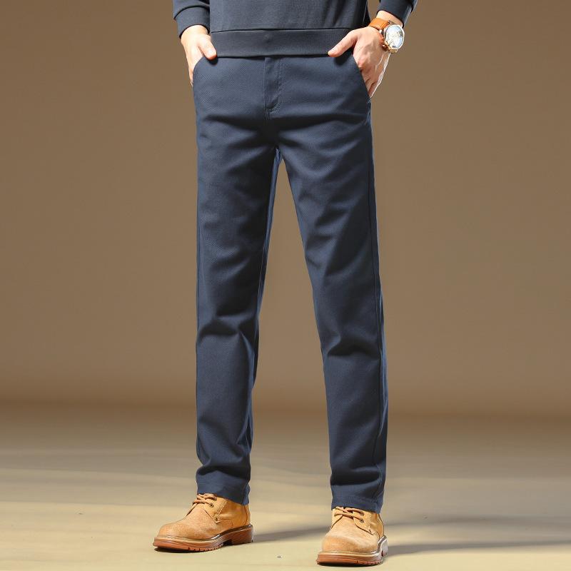 Autumn Casual Pants High-end Comfortable Pants Men's Slim-fitting Straight Autumn and Winter Business Pants Versatile Trousers