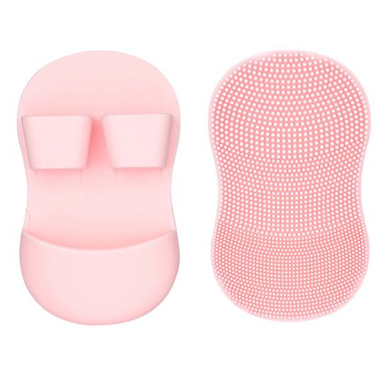 2 ks Silikonový obličejový mycí kartáček Exfoliační Odstraňování černých teček Akné Hloubkové čištění pórů Manuální