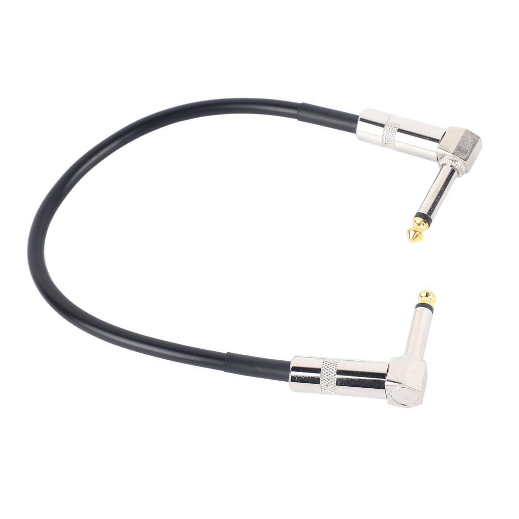 6.35mm Effect Cable Noise Suppression Metal Core Right Angle Plug Guitar Patch Cable Pedal Cord