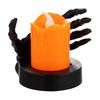 Halloween Party Prop Candle Light, LED Skeleton Hand Decoration with Flickering Dark Theme Decor Flame, Spooky Tabletop for Haunted House Horror