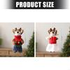 Tree Hanging Christmas Deer Ornament with Loop and Handcrafted Texture for Seasonal Indoor Accent Use and Display Y5GB
