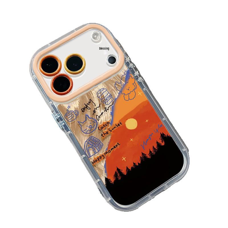 Apple iPhone 17 Promax Case with Scenery Graffiti for 14 Plus, 15 Gauze, and 16 Pro