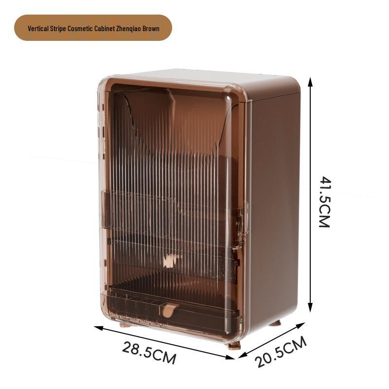 High-Capacity Dustproof Makeup Organizer for Skincare & Lipstick Storage