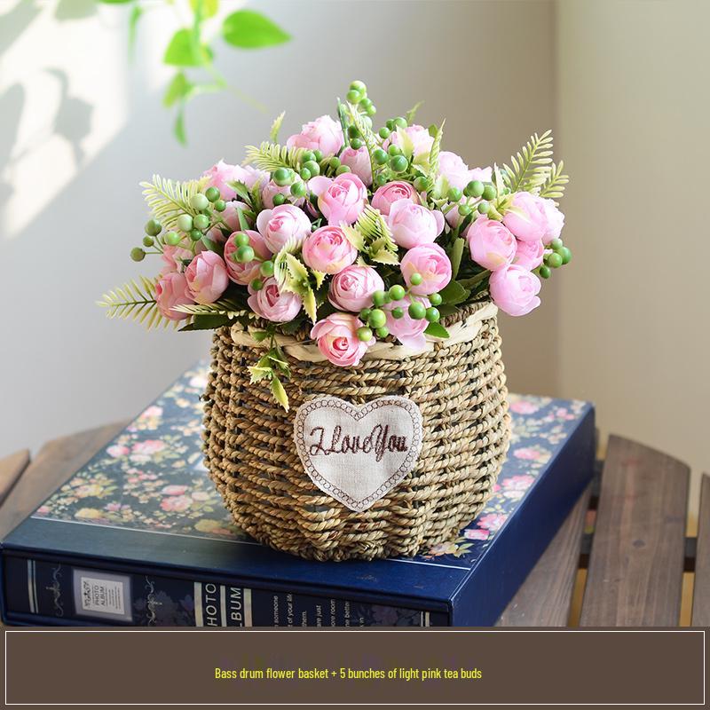 Handcrafted Willow Wicker Flower Basket for Dried Arrangements and Succulents