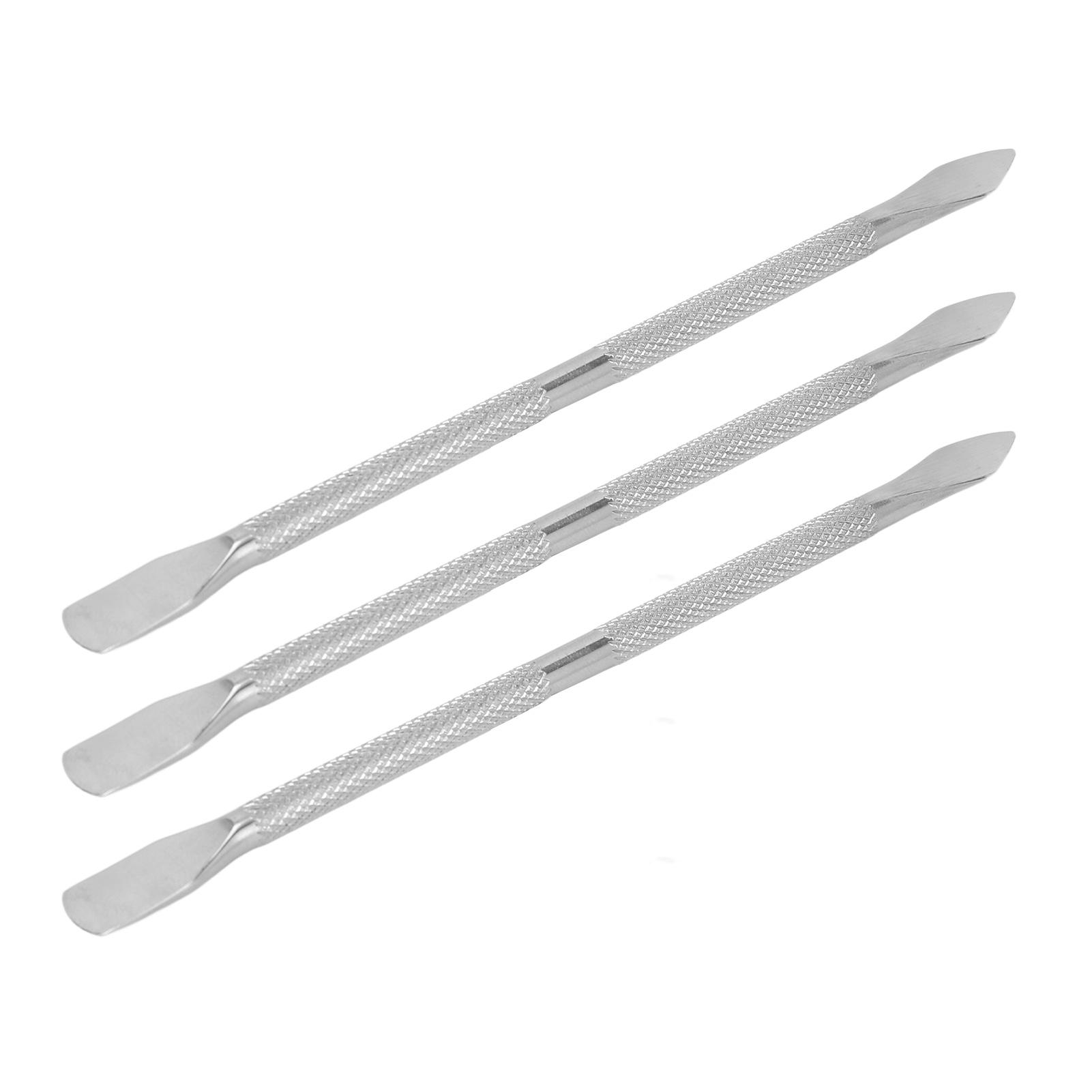 

3 шт. Пушер для кутикулы из нержавеющей стали, набор для удаления кутикулы, инструмент для маникюра