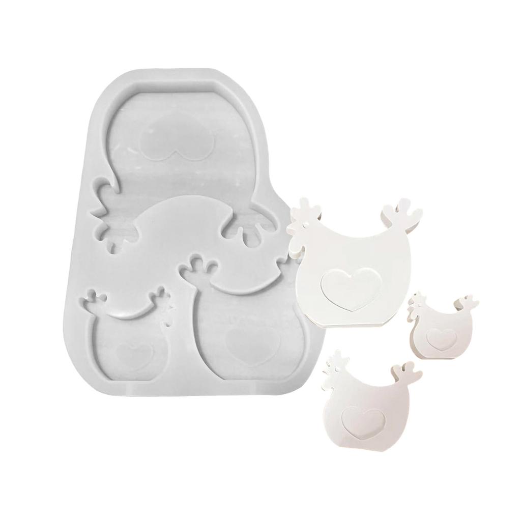 Hen Candle Mould Chicken Silicone Molds Ornament Molds Animals Castings Molds Handmade Plasters Molds Craft Supplies