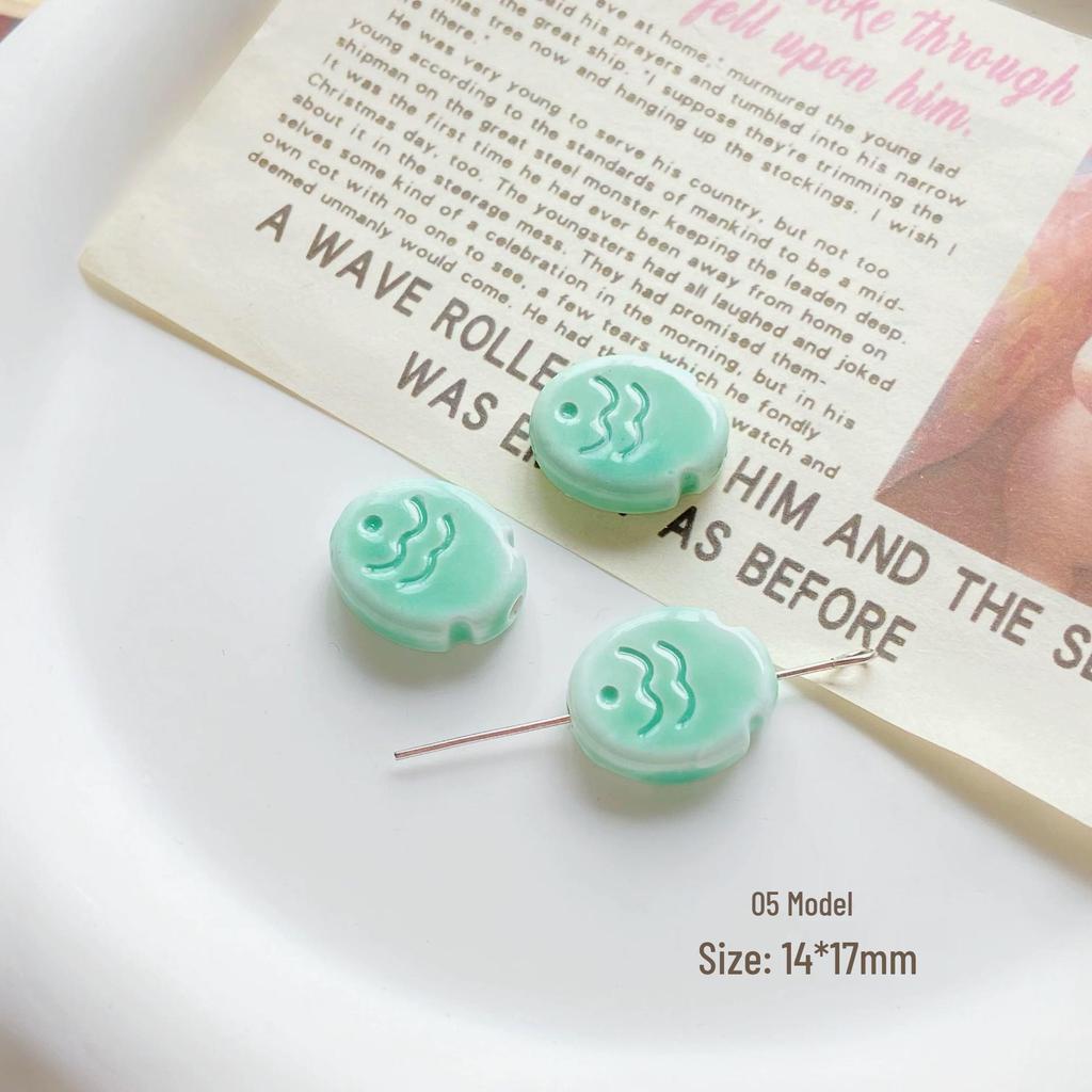 Colorful Ceramic Fish Beads for DIY Jewelry Making