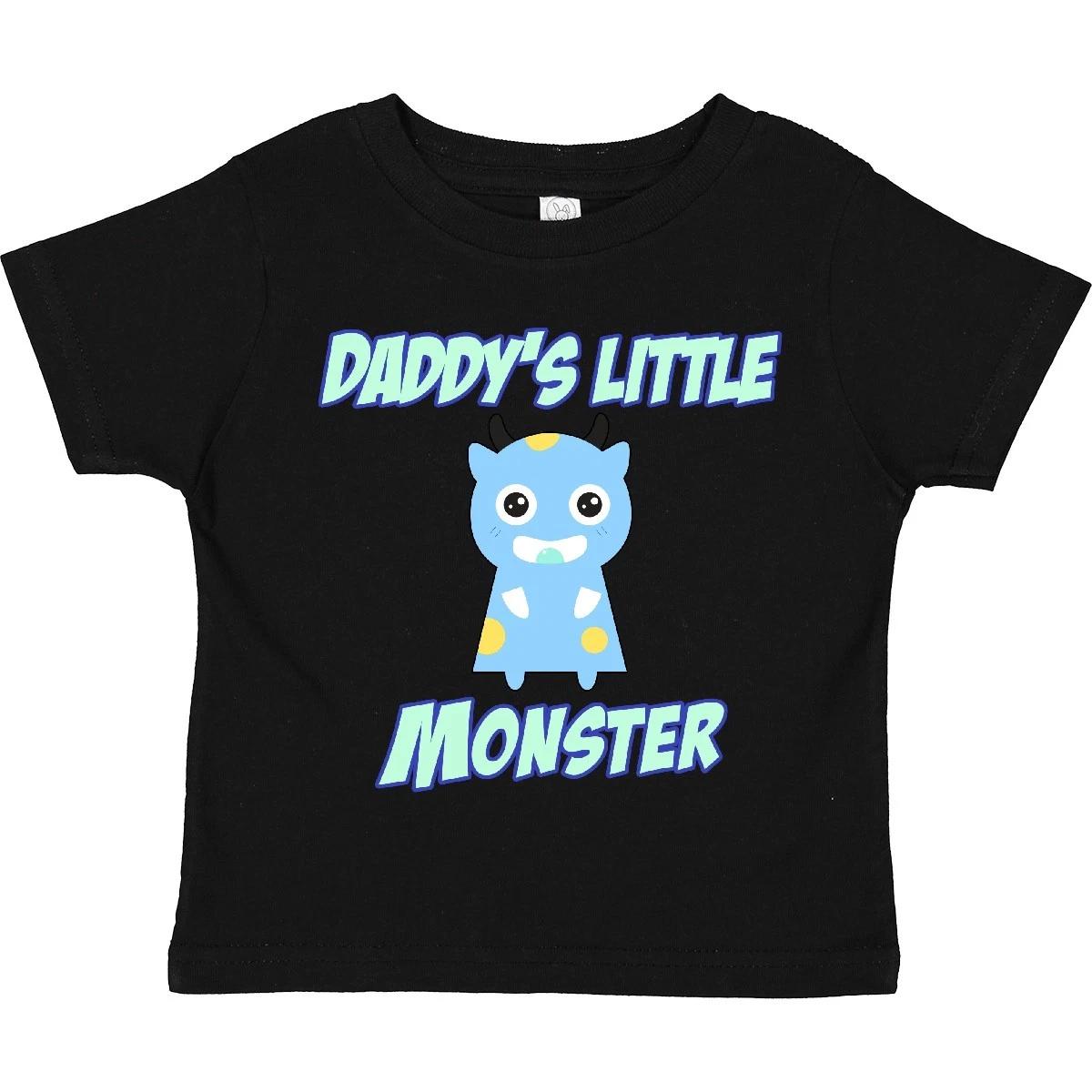 Inktastic Daddys Little Monster Toddler kids boys T-Shirt Family Cute Dad Daddy Father Son 140