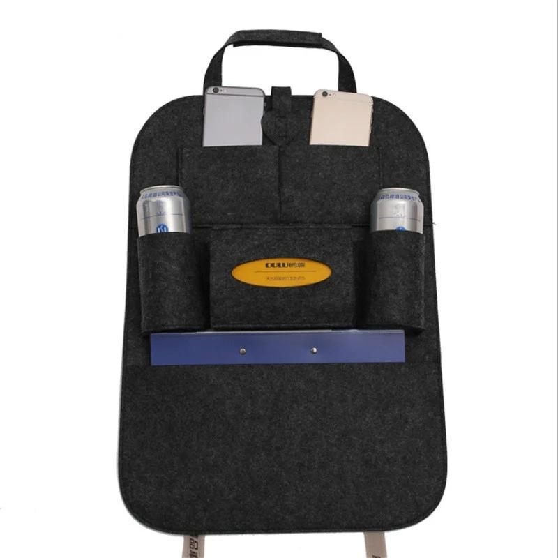 Car Multifunctional Seat Back Storage Box Car Hanging Bag Tissue Box Car Felt  Storage Bag