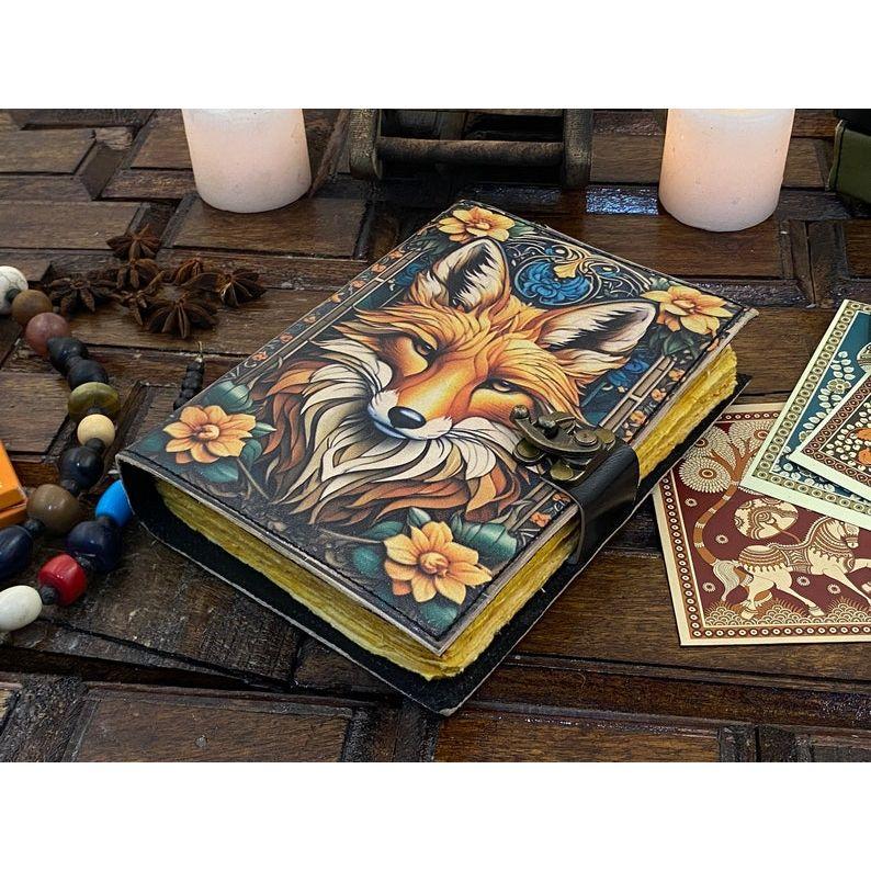 Wolf Grimoire Leather Journal • handmade leather journal, Celtic journal,  Edge pages Daily notpad, recipe book, travel diary,