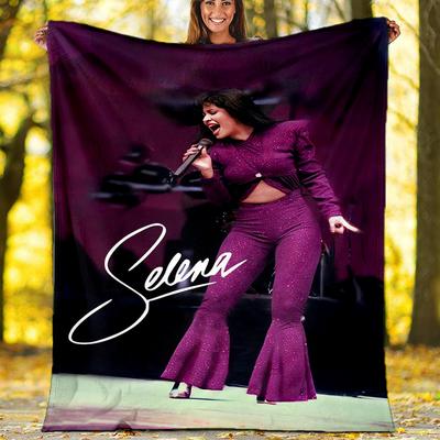 Selena Quintanilla Theme Printed Blanket - Perfect for Couch, Bed, Travel & Outdoor Use | Machine Washable, Cozy & Durable.