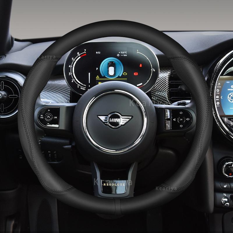 Carbon Fiber Leather Car Steering Wheel Cover For MINI Cooper R50 R55 R56 F57 Clubman Countryman Clubvan Coupe Auto Accessories