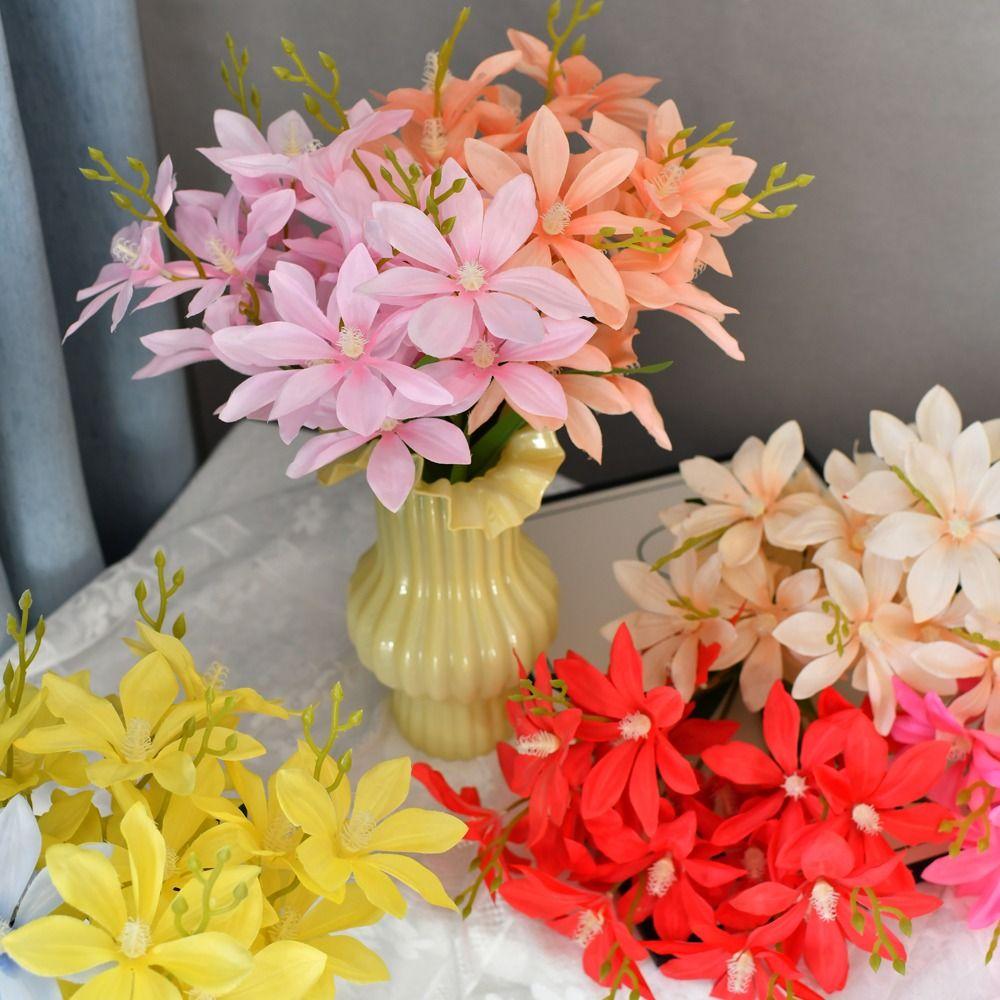 

Decorative Gift Bundles Artificial Flower Fake Flower Bouquet for Wedding Hotel Banquet Decoration рожевий/шампанського