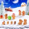New Mini Christmas Ornament Gingerbread Man Snowman Micro Landscape Dollhouse Model  DIY Dollhouse Christmas Decorations